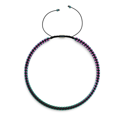 Schwarz x Einhorn Silber | Gaia Weizenkette | Choker Halskette